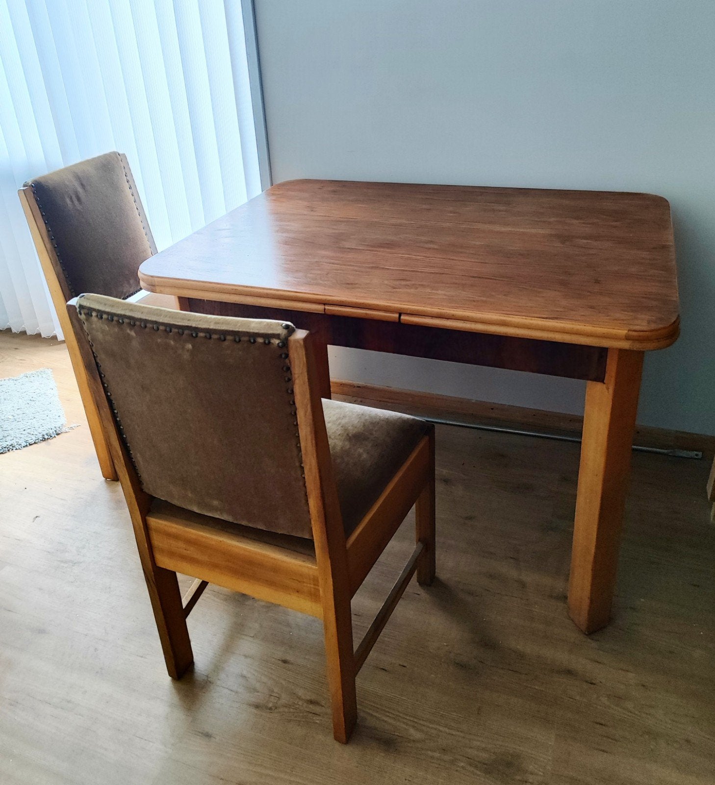 Zes stoelen + tafel eetkamer art deco jaren '30, Ophalen of Verzenden