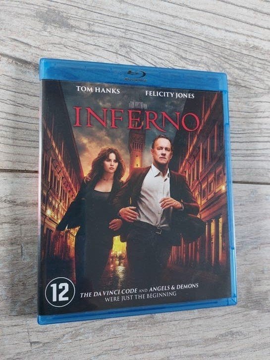 Inferno Blu-ray - Tom Hanks, Felicity Jones, Cd's en Dvd's, Blu-ray, Ophalen of Verzenden, Zo goed als nieuw, Avontuur