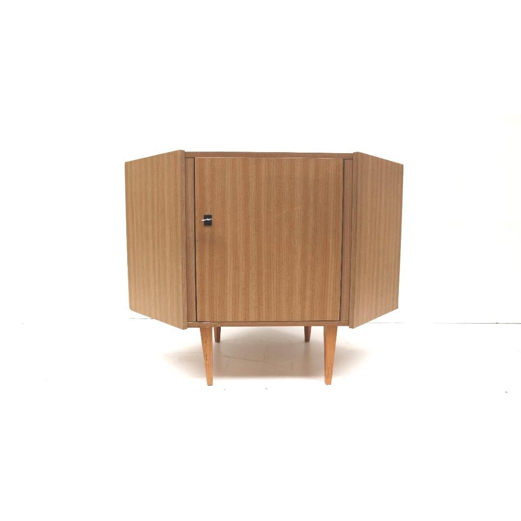 Vintage hoekkastje kastje dressoir jaren '60 '70 retro, Verzenden, Gebruikt