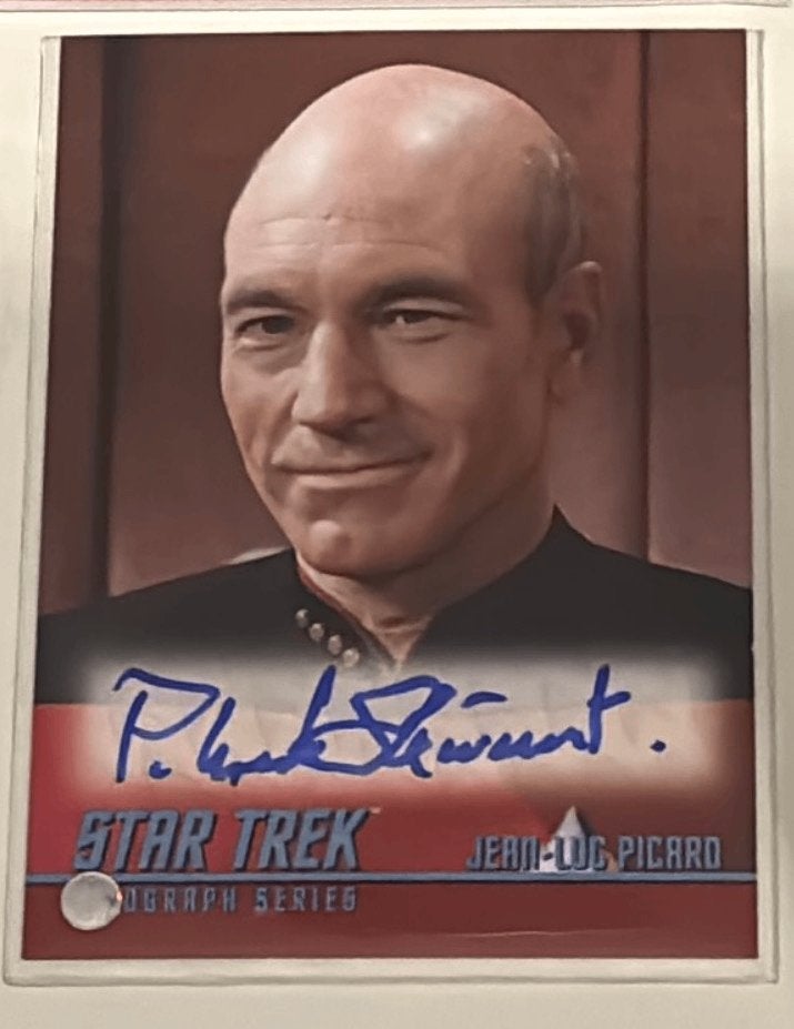 Star Trek Connections Patrick Steward handtekening Picard, Ophalen of Verzenden, Nieuw, Tv, Foto of Kaart