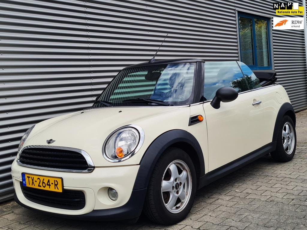 Mini Mini Cabrio 1.6 One Salt 04-2011 Pepper (Old English) W, Auto's, Mini, Voorwielaandrijving, Euro 5, Stof, Gebruikt