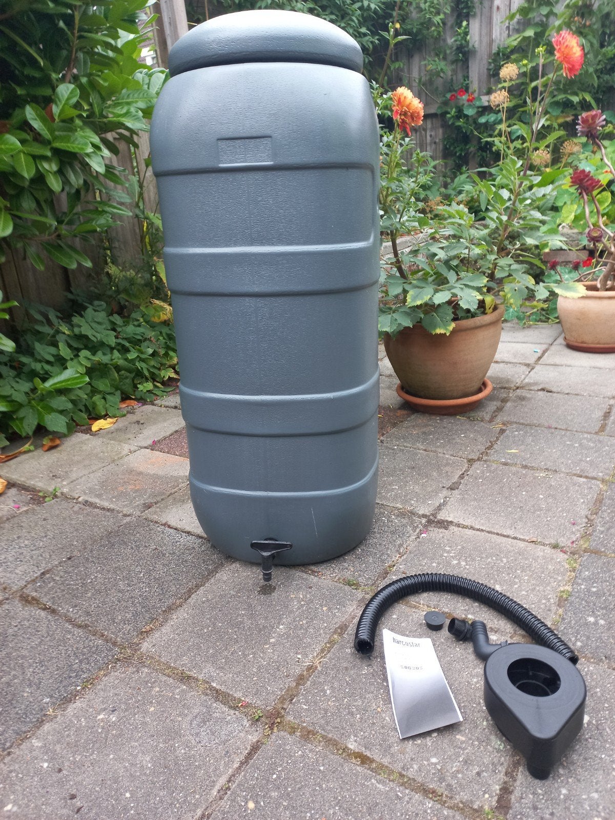 Regenton 100L met kraantje en vulautomaat, Ophalen, Kunststof, Met kraantje, 75 tot 150 liter