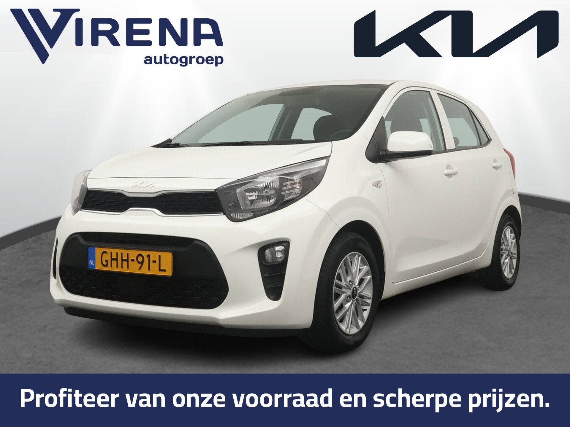 Kia Picanto 1.0 DPi DynamicLine - Airco - Camera - Lichtmeta, Voorwielaandrijving, Stof, Gebruikt, 4 stoelen