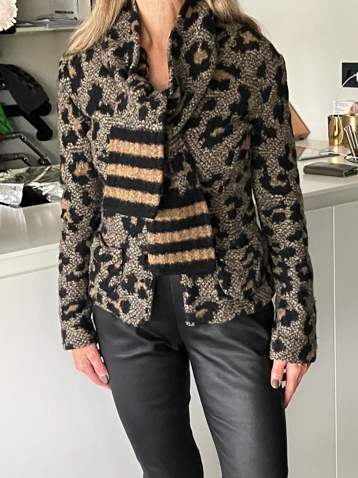 Marccain wollen blazer, Meerkleurig, Ophalen of Verzenden, Zo goed als nieuw, Jasje