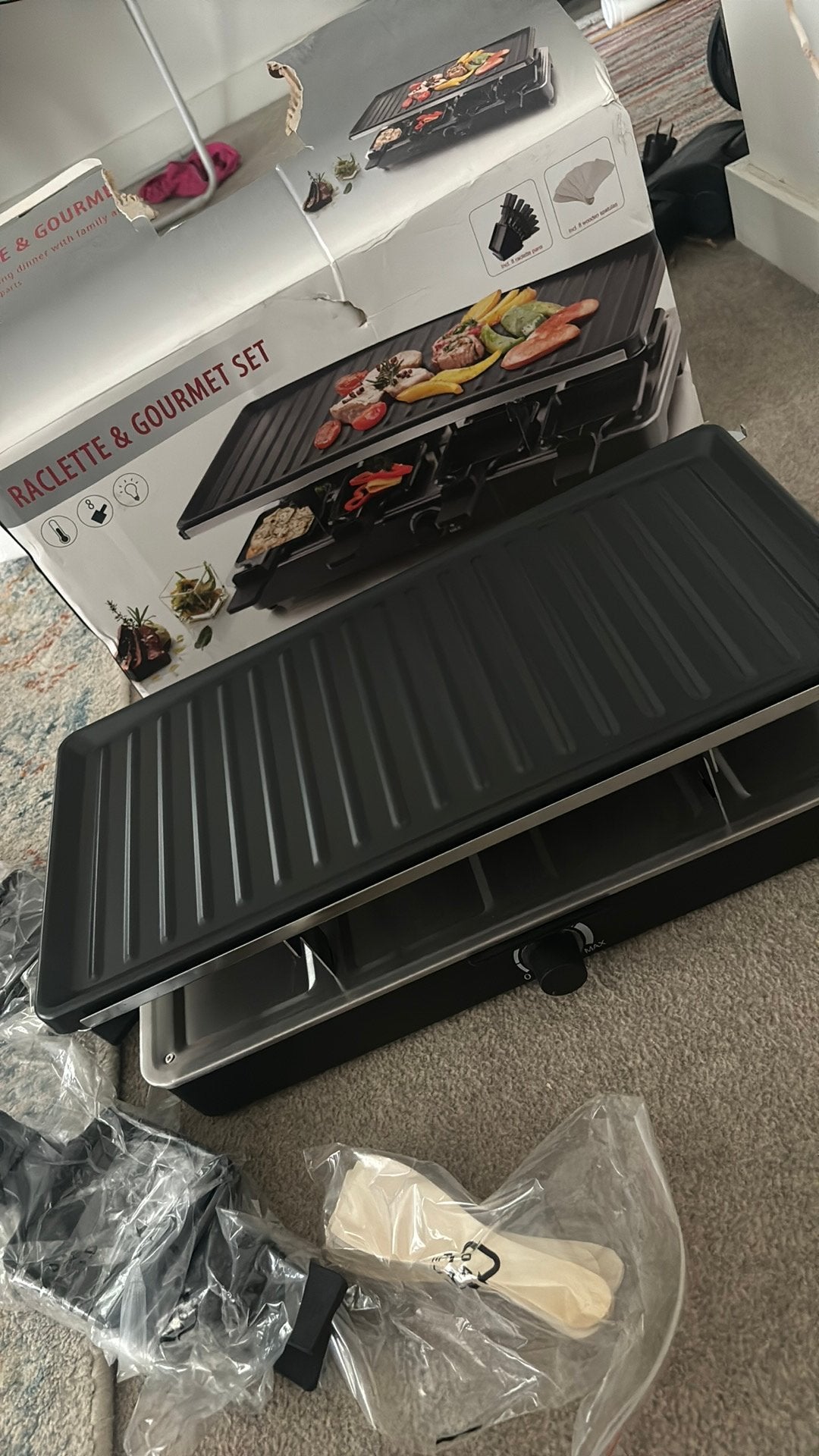 Raclette & Gourmet Set, Ophalen, Zo goed als nieuw, 4 t/m 7 personen