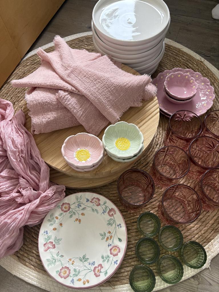 21 Diner Set, Ophalen, Overige materialen, Roze, Zo goed als nieuw