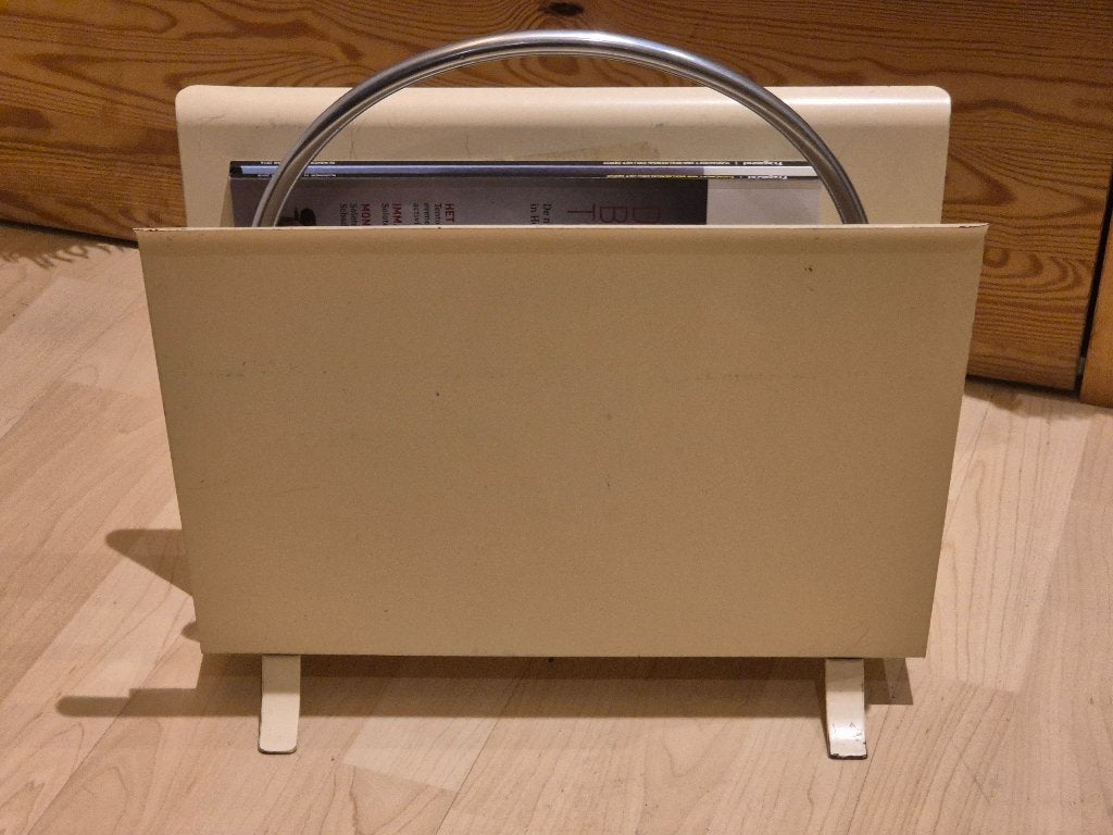 Vintage Gispen lectuurbak 1022 zachtgeel, Huis en Inrichting, Woonaccessoires | Krantenbakken en Lectuurbakken, Ophalen, Gebruikt