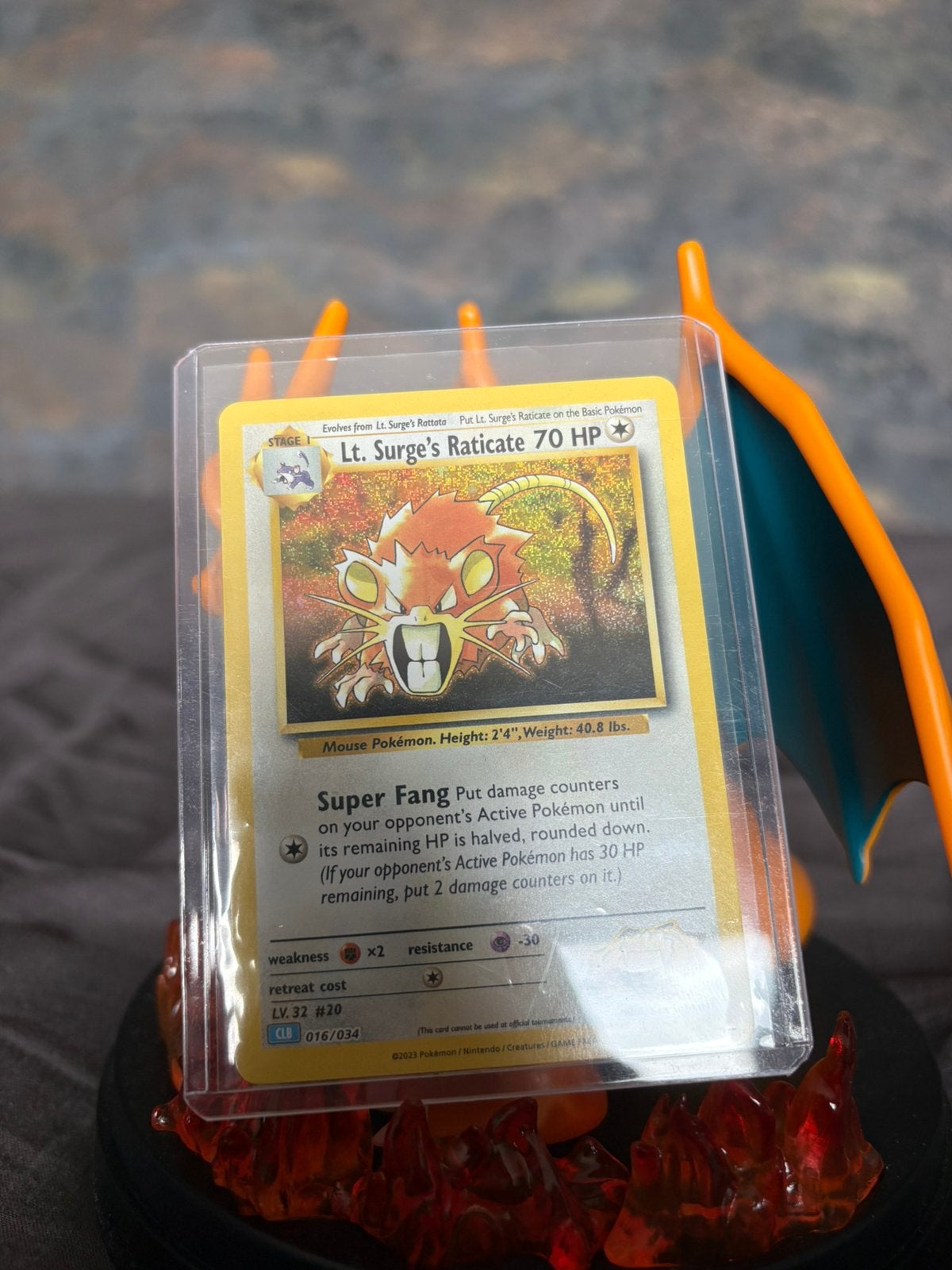 Lt. surge’s raticate holo #016, Ophalen of Verzenden, Nieuw, Losse kaart