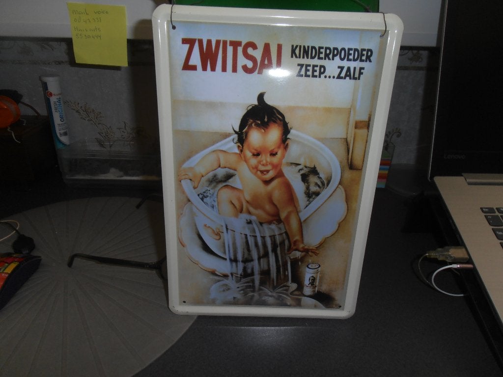 Reclame plaat van ZWITSAL 30x20 cm., Ophalen of Verzenden, Zo goed als nieuw, Reclamebord