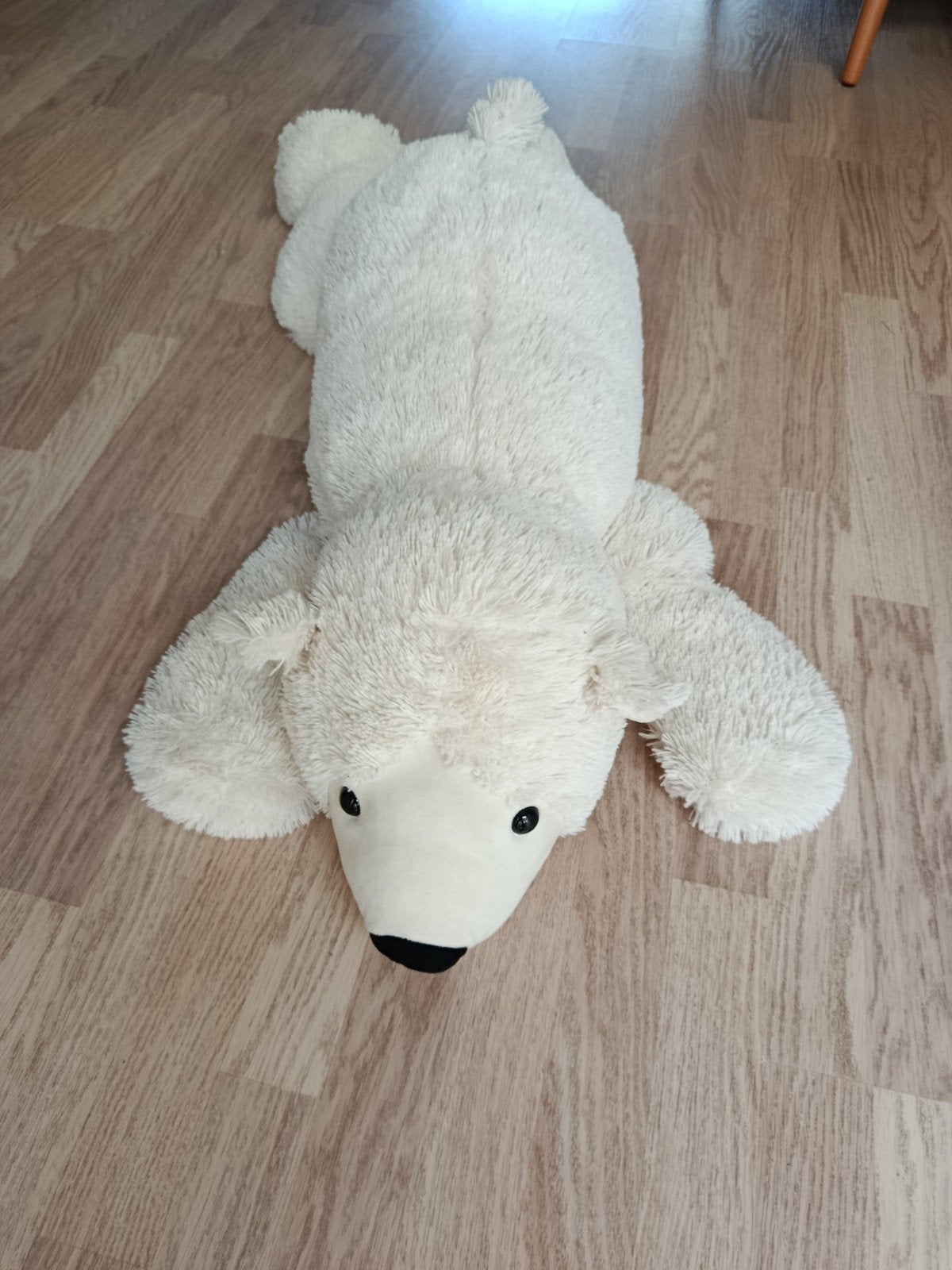 Grote witte pluche ijsbeer - 70 cm, Kinderen en Baby's, Speelgoed | Knuffels en Pluche, Zo goed als nieuw, Beer, Overige karakters