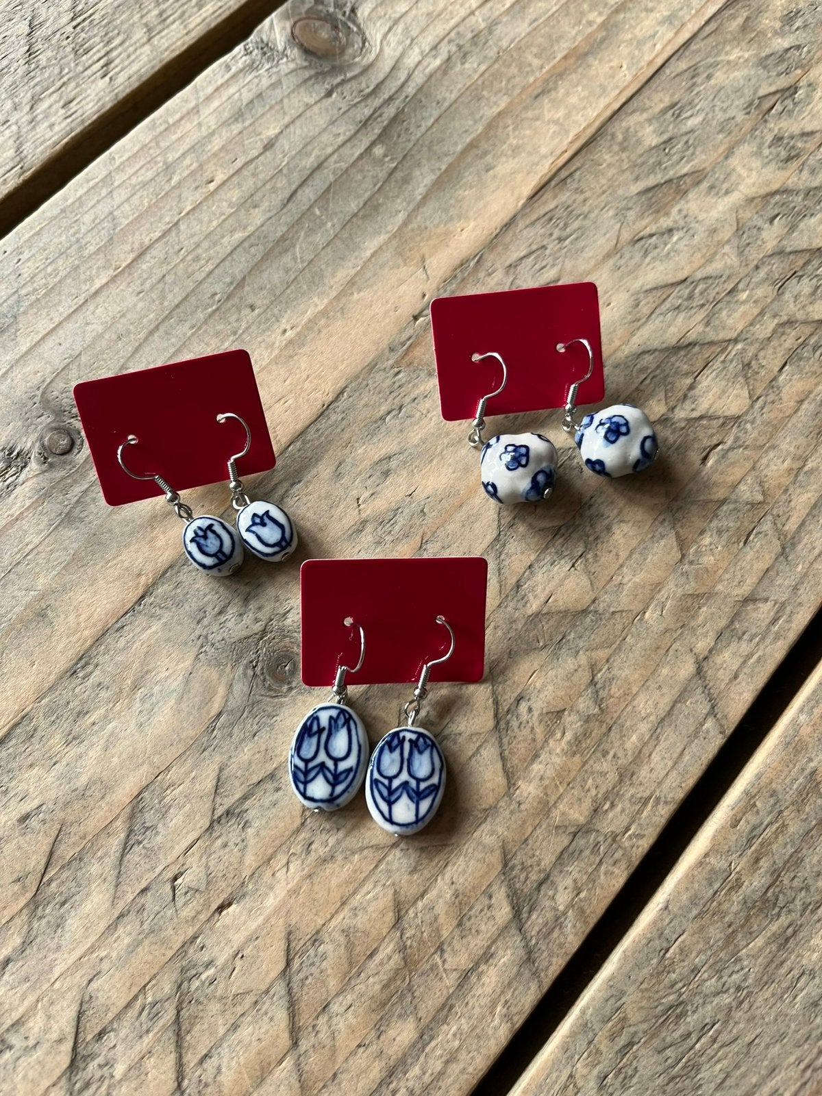 Oud hollands, Sieraden, Tassen en Uiterlijk, Oorbellen, Overige materialen, Hangers, Wit, Nieuw