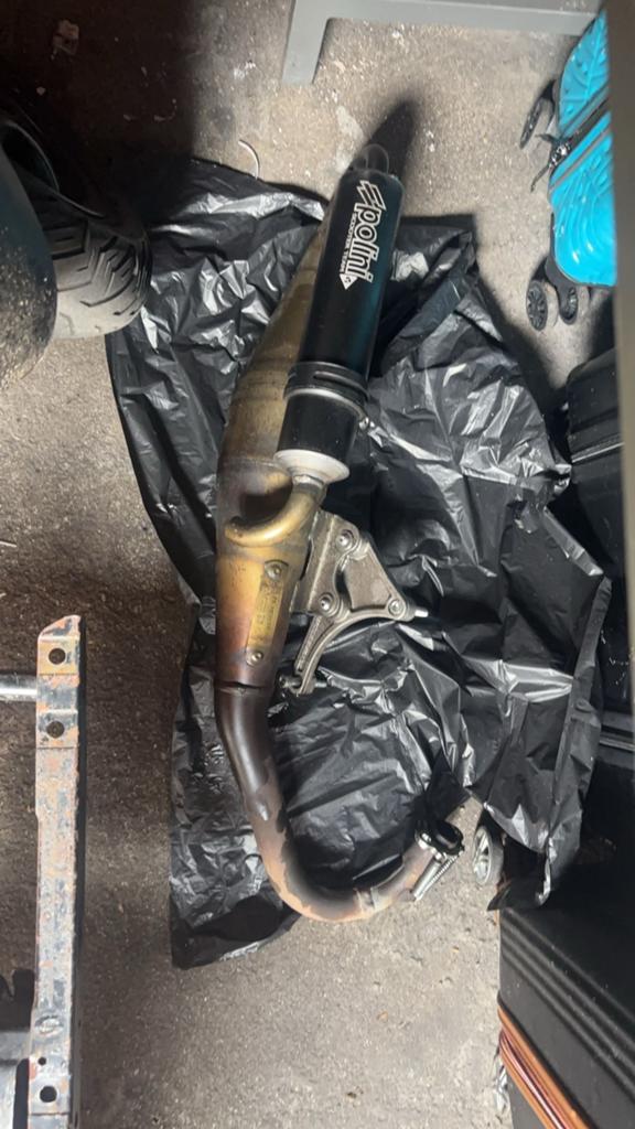 Polini scooter team 4, type 3 frame met vork in het, Ophalen, Uitlaat, Piaggio