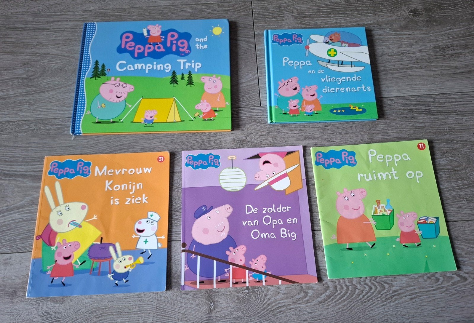 peppa pig boeken 5x, Boeken, Ophalen of Verzenden, Gelezen
