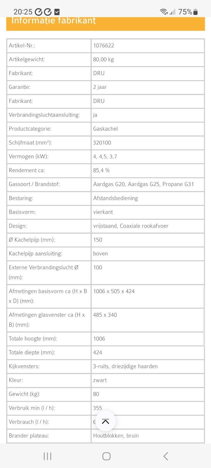DRU Trio RCE Gaskachel Vrijstaand, Zwart, Afstandsbediening, Ophalen, Gebruikt, Vrijstaande haard, Gashaard