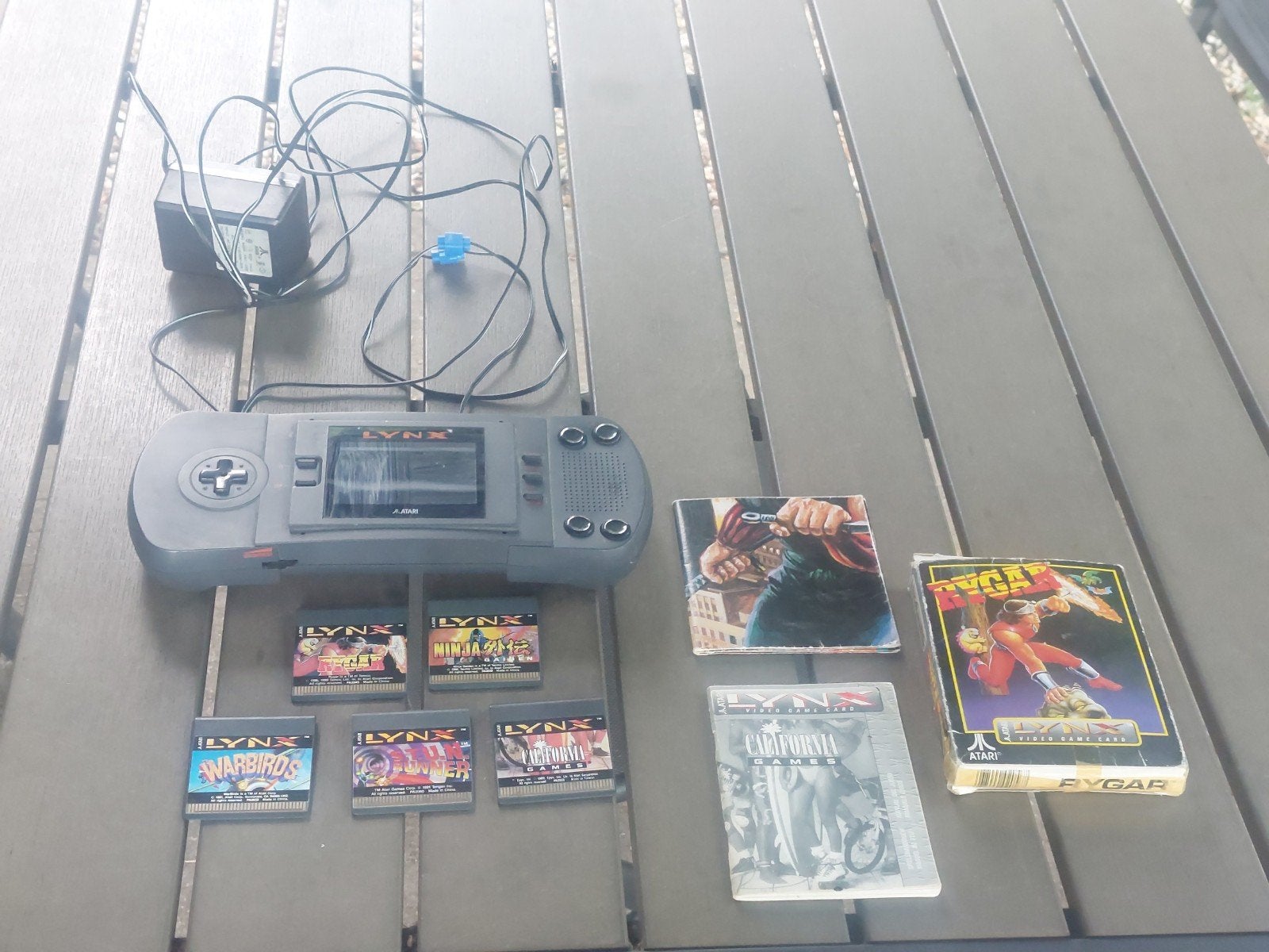 Atari Lynx met 5 games en adapter, Ophalen of Verzenden, Met 1 controller, Atari Lynx, Gebruikt