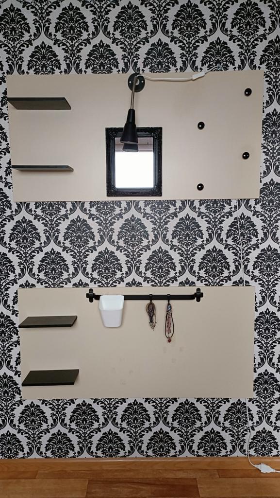 Hangende make-up tafel, Ophalen
