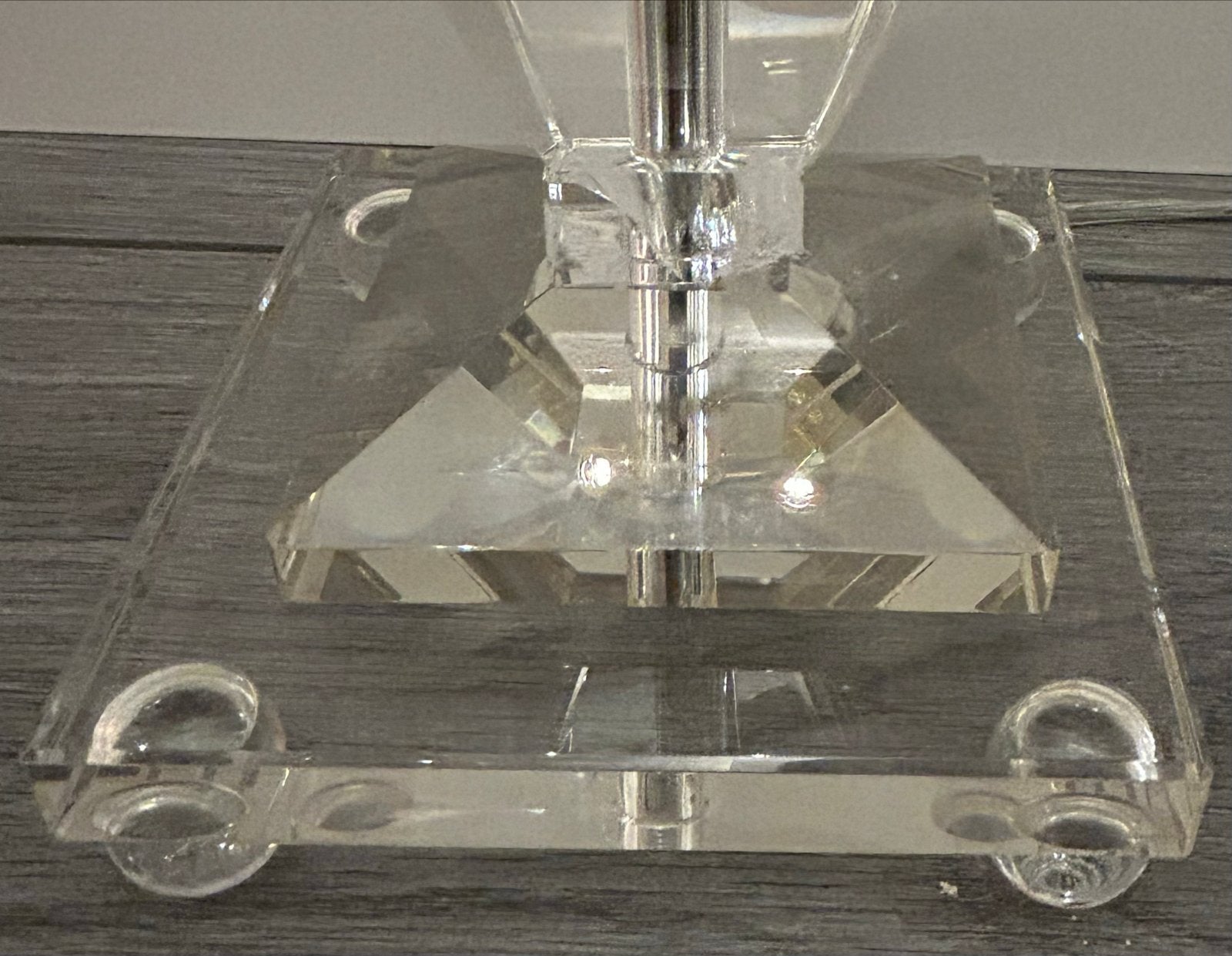 Stijlvolle Acryl Plexiglas Tafellamp, Huis en Inrichting, Kunststof, 43 cm, Overige kleuren, Modern