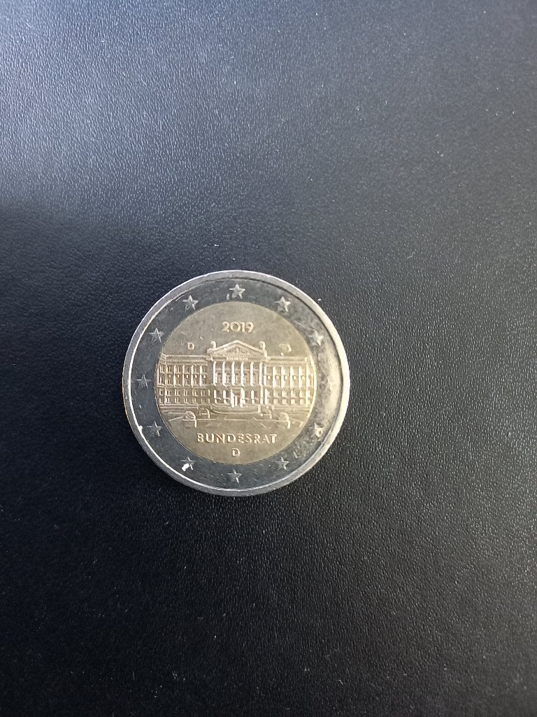 016: 2 Euromunt in nieuwstaat Duitsland 2019 Bundesrat, Verzenden, Overige landen, 2 euro, Losse munt