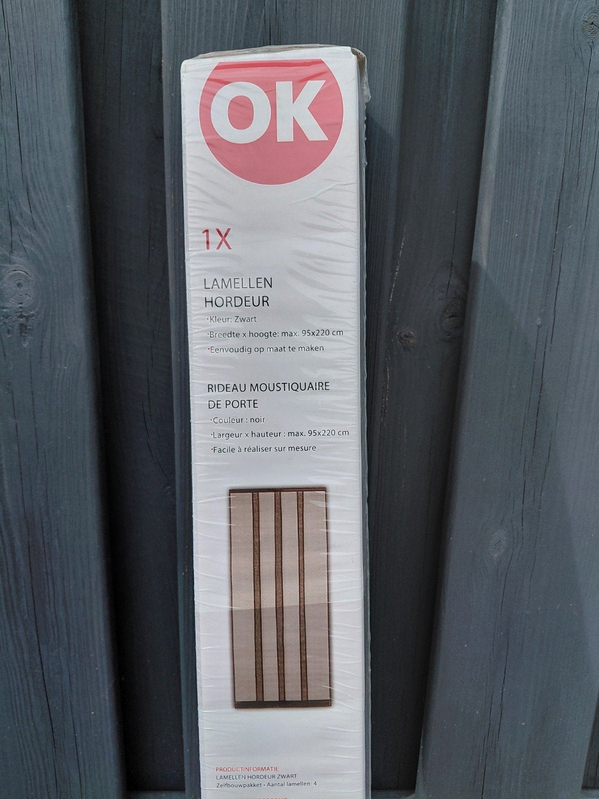 OK Lamellen Hordeur Zwart - Max. 95x220 cm, Huis en Inrichting, Ophalen, Overige merken, Zwart, Lamellen