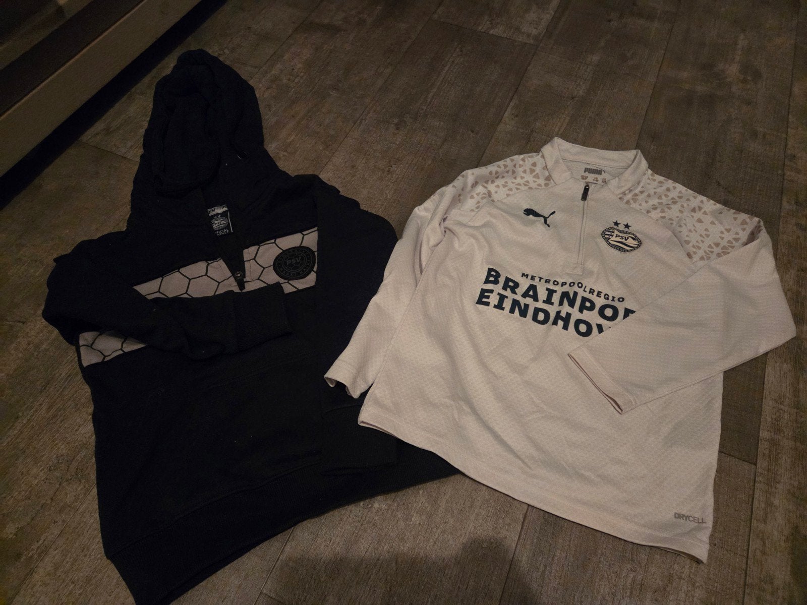 PSV hoodie en trainingsvest maat 128, Ophalen, Gebruikt, Setje, PSV