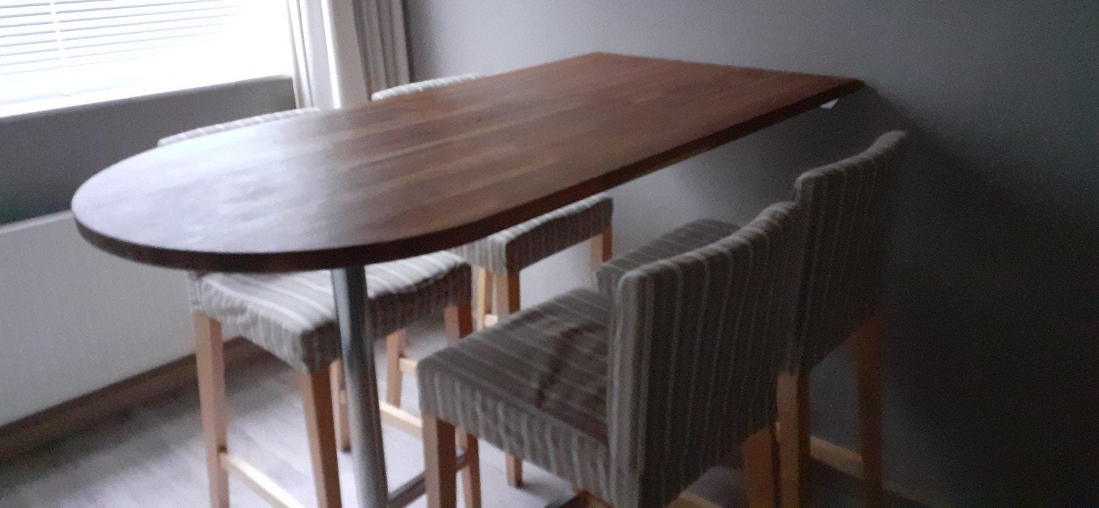 keukentafel met 4 stoelen, Huis en Inrichting, Tafels | Eettafels, Ophalen, Gebruikt, 100 tot 150 cm, 50 tot 100 cm