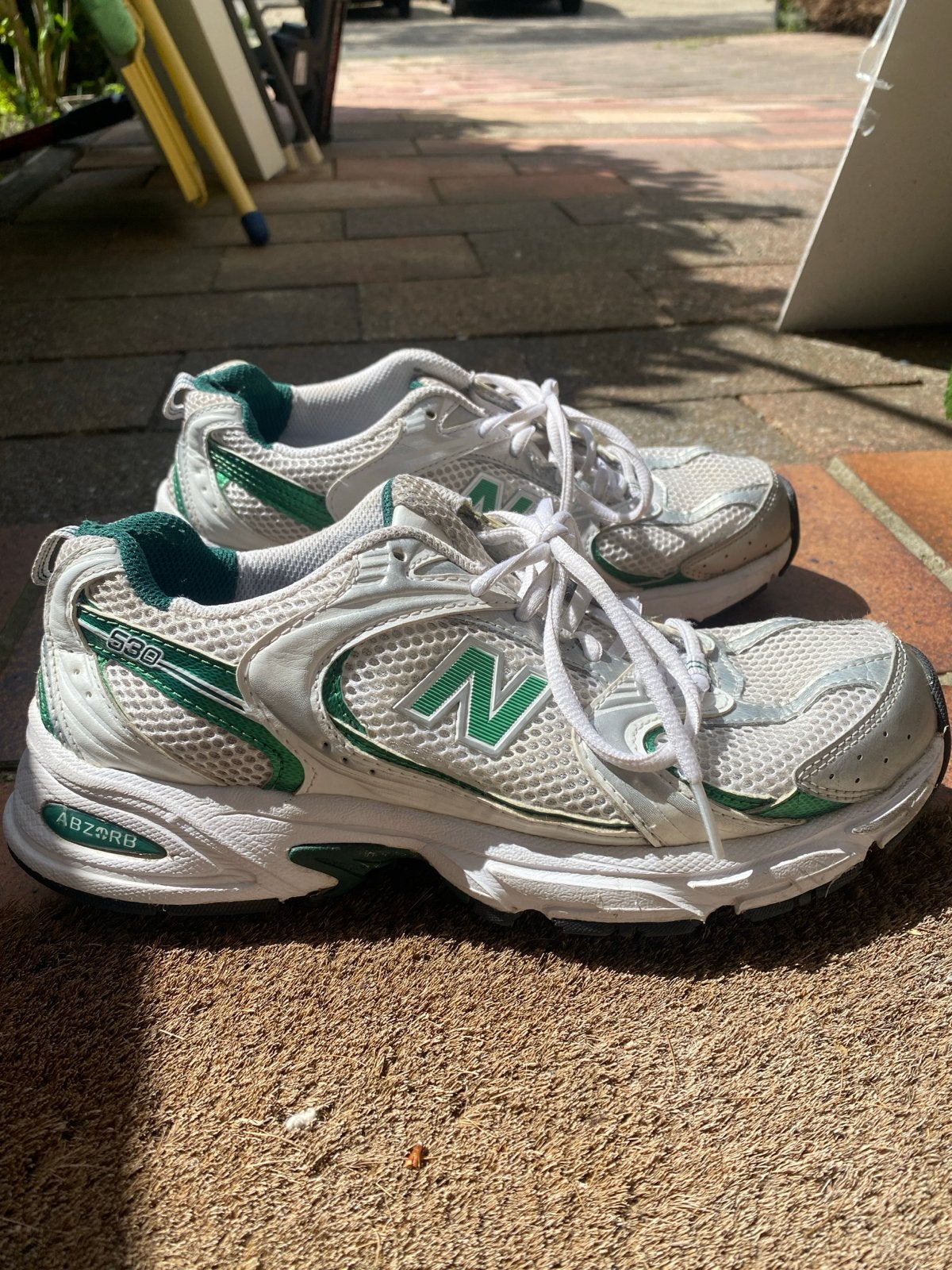 New Balance 530 Sneakers Wit/Groen - Maat 40, Ophalen of Verzenden, Gedragen, Wit, Sneakers of Gympen