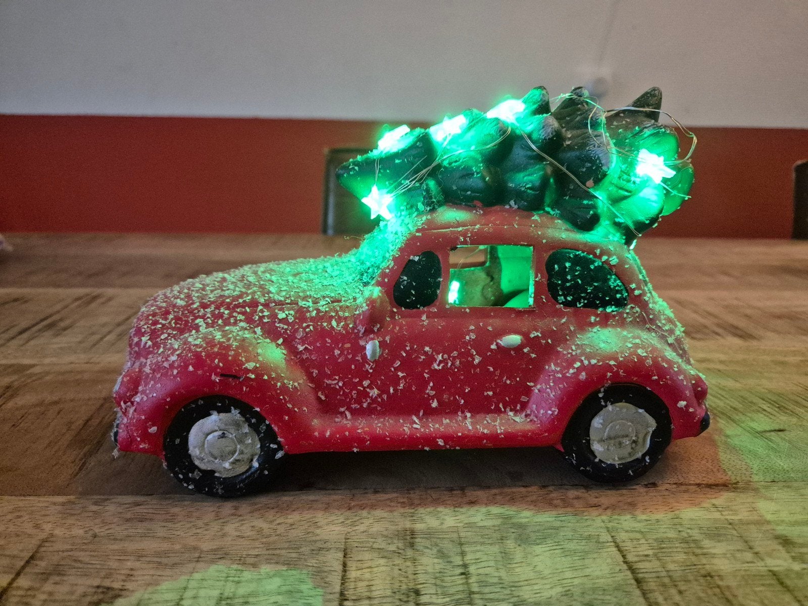 Kerst kever met kerstboom met lampjes, Ophalen of Verzenden, Gebruikt