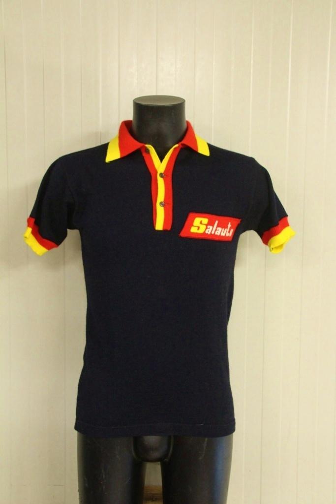 vintage ''wol'' koerstrui / italy / Salauto / wielershirt, Fietsen en Brommers, Kk, Ophalen of Verzenden, Zo goed als nieuw, Rr