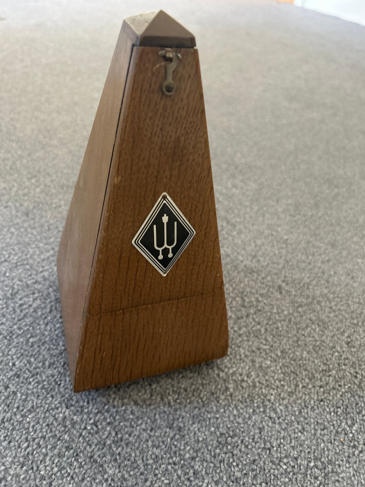 Vintage Metronoom Houten Piramide Model, Ophalen, Gebruikt
