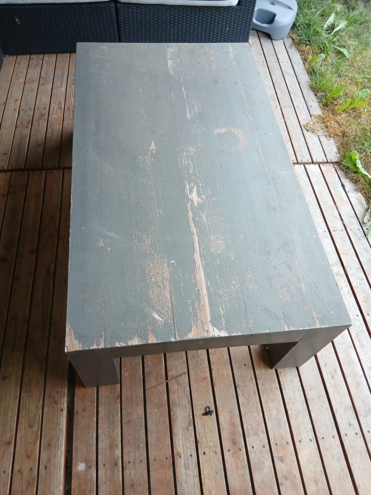 Gratis Tafel - Robuuste Houten Tafel, Gebruikt, 100 tot 150 cm, Overige houtsoorten, 50 tot 100 cm