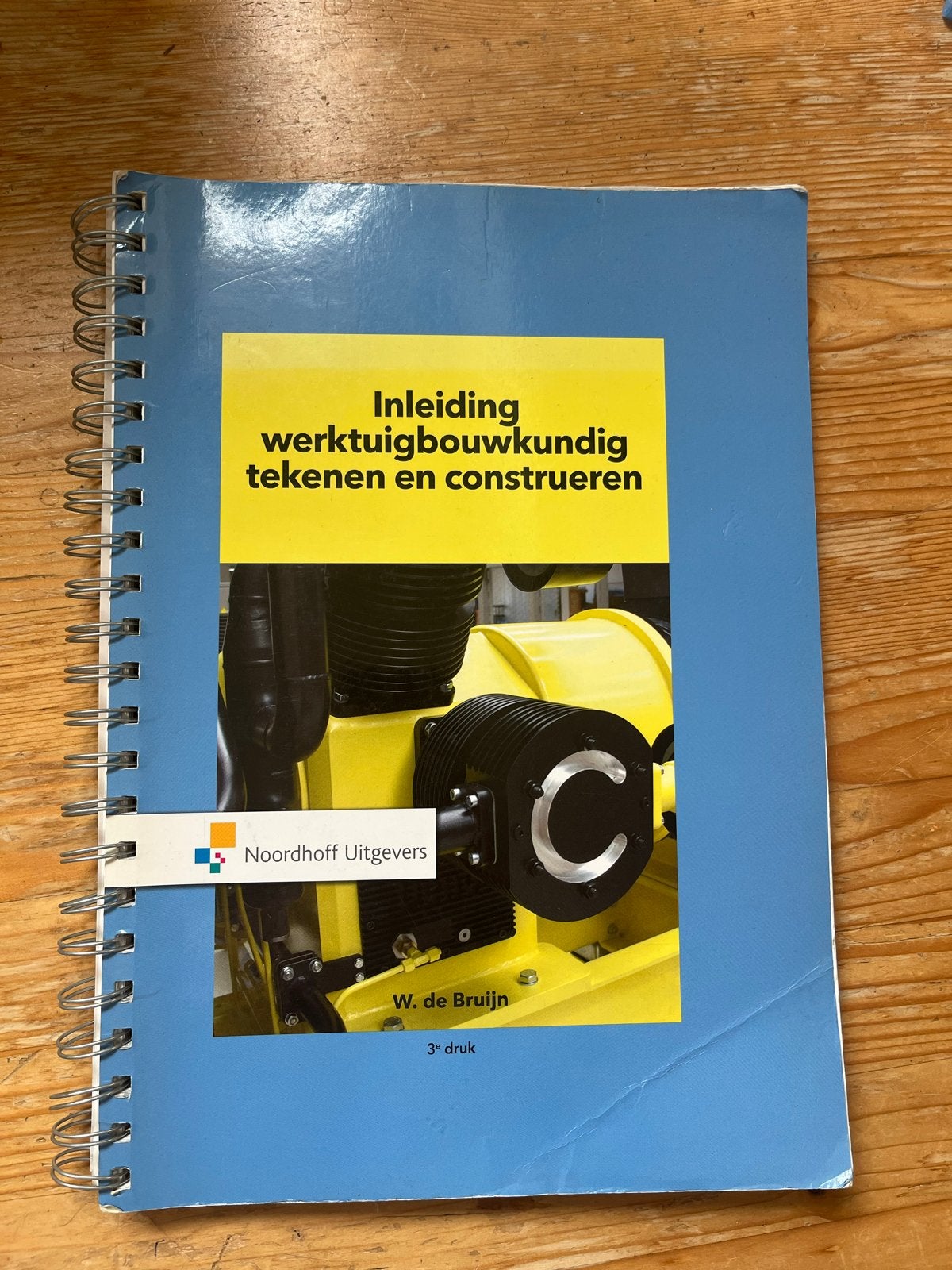 Inleiding werktuigbouwkundig tekenen en construeren, Boeken, Studieboeken en Cursussen, Ophalen, Beta, Gelezen, MBO