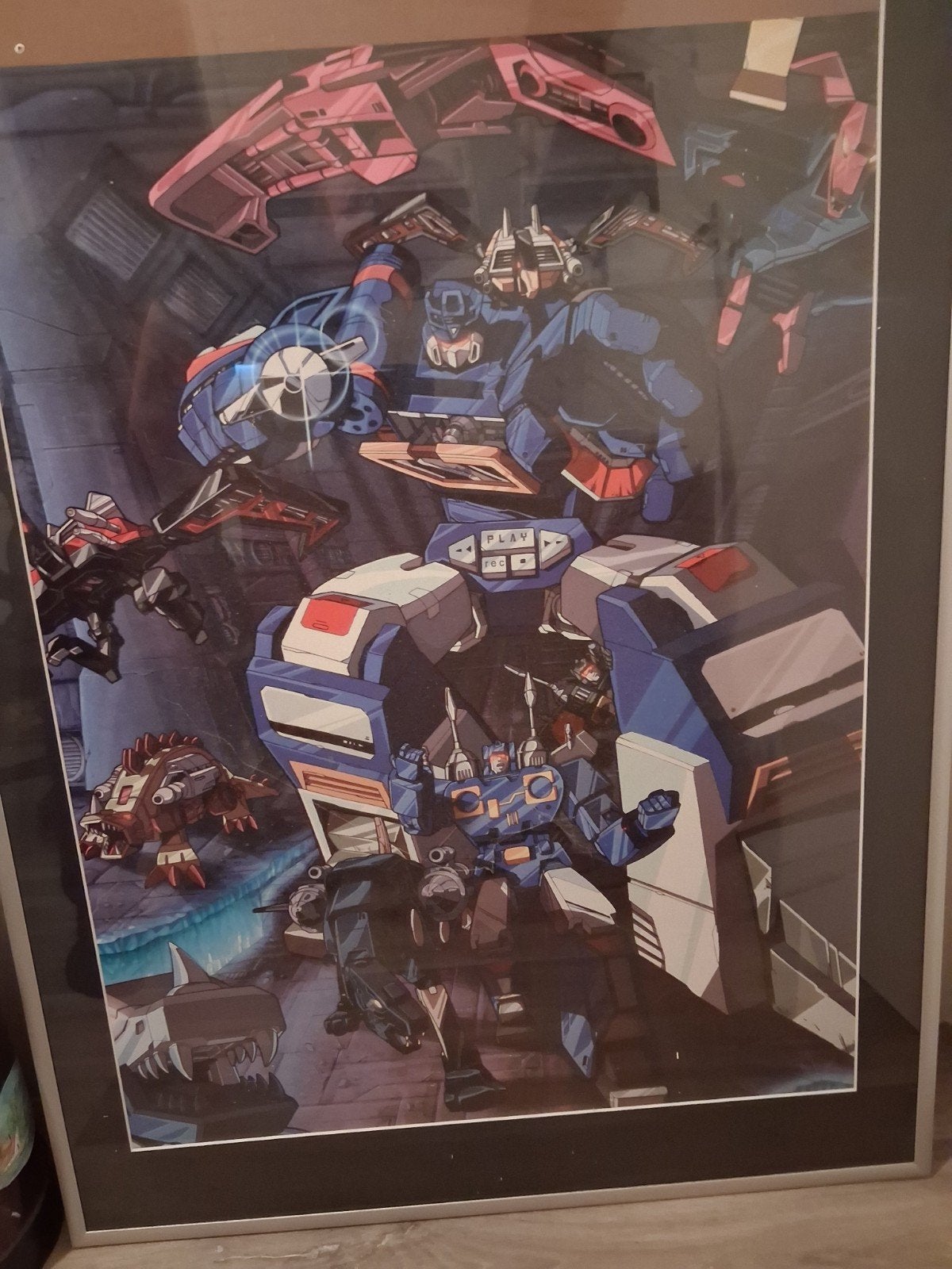 Transformers G1 Soundwave ingelijste poster 80x115cm, G1, Ophalen, Gebruikt, Decepticons