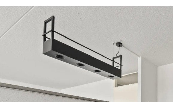 Qazga cage rack hanglamp - zwart rekje (keuken/bar), Ophalen, Overige materialen, Gebruikt, GU10