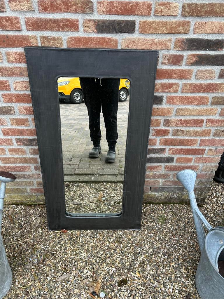Spiegel met lood rand, Ophalen, Rechthoekig, Minder dan 50 cm, 100 tot 150 cm