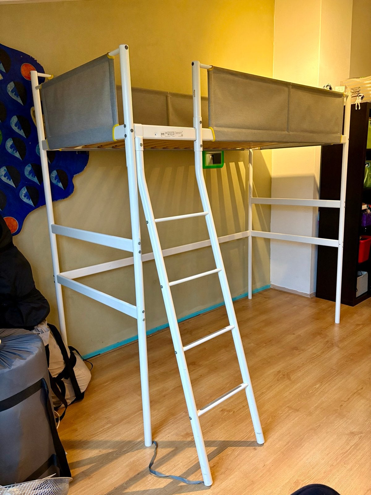 IKEA Vitval hoogslaper met ladder en lattenbodem, Ophalen, Gebruikt, Eenpersoons, 200 cm