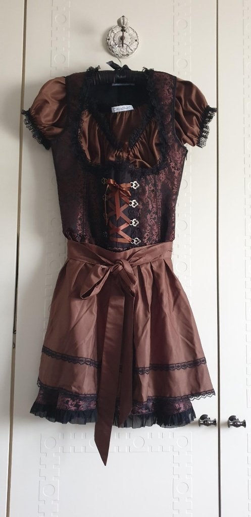 Oktoberfest dirndl jurk maat 40/42, Maat 38/40 (M), Bruin, Nieuw, Ophalen of Verzenden