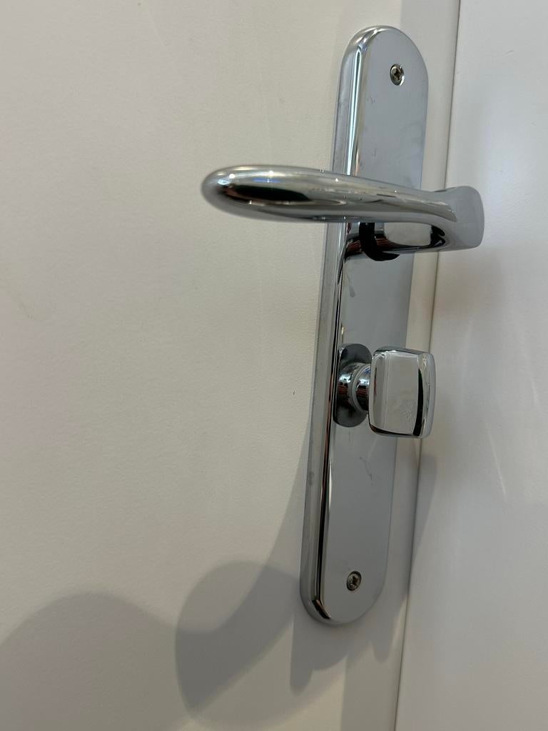 Witte opdek binnendeur met klink, Doe-het-zelf en Verbouw, Deuren en Horren, Gebruikt, 80 tot 100 cm, Binnendeur, Ophalen of Verzenden