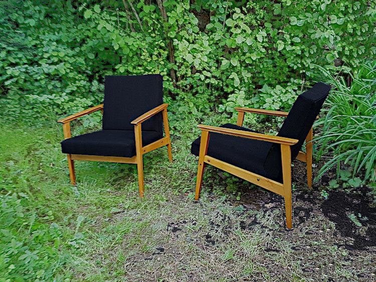 Vintage 1960 /1970 Fauteuils in vele kleuren en uitvoeringen, Ophalen, Hout, Gebruikt, 75 tot 100 cm