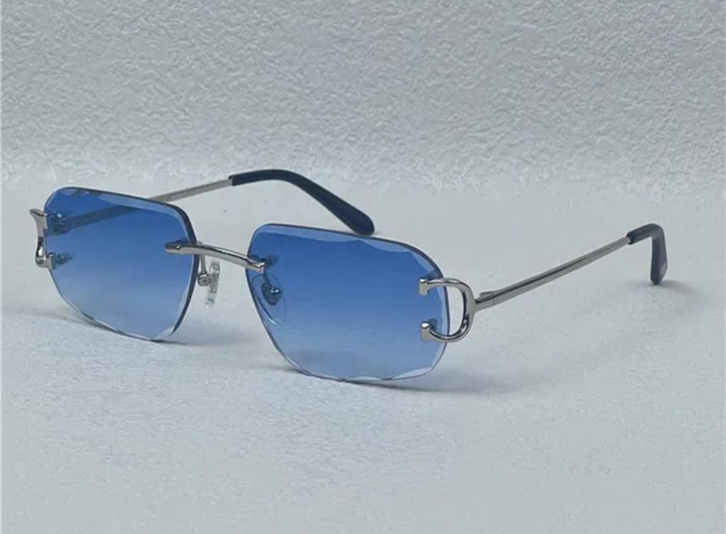 Cartier bril zilver blue met diamond cut nieuw, Overige merken, Blauw, Ophalen of Verzenden, Zo goed als nieuw