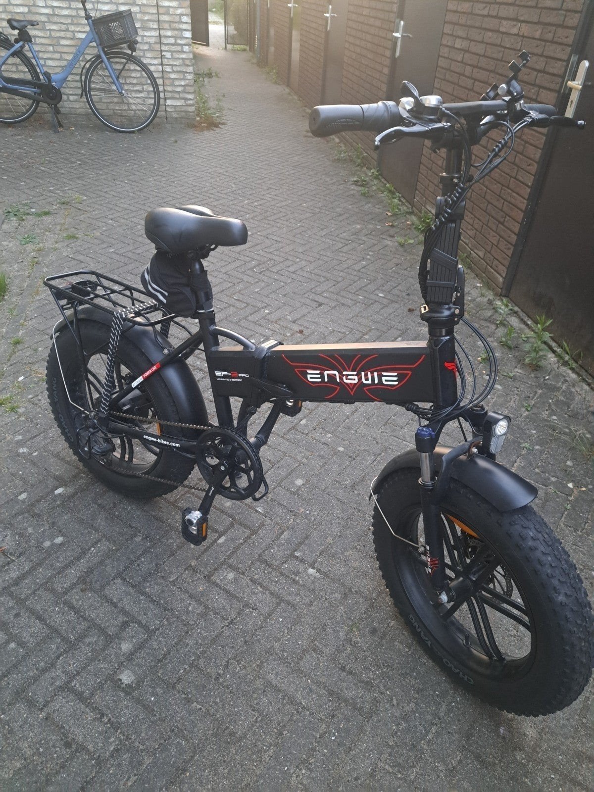 Enguie elektrisch vouwfiets  fatbike evt te ruilen, 20 inch of meer, Versnellingen, Zo goed als nieuw, Totaal opvouwbaar