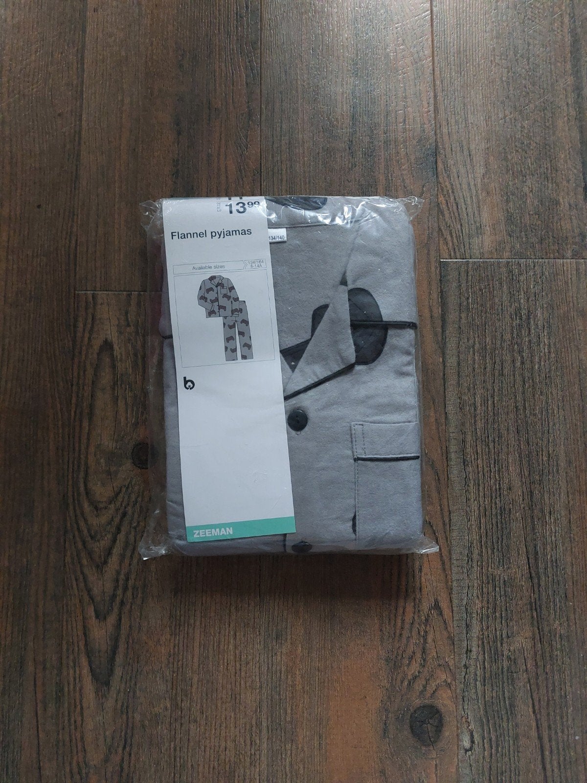 Flanellen pyjama maat 134/140, Ophalen of Verzenden, Nieuw