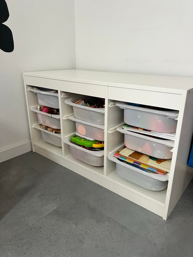 Witte opbergcombinatie met bakken, Kast, Minder dan 50 cm, Ophalen, Minder dan 90 cm
