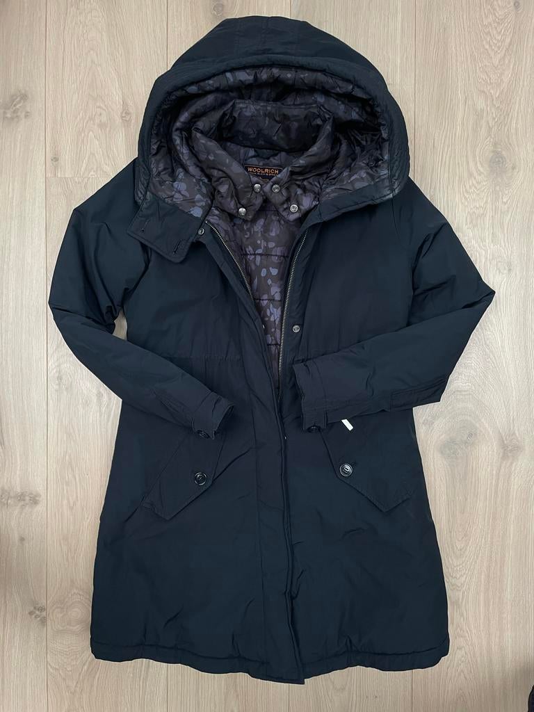 Woolrich jas - donkerblauw - maat 14, Ophalen of Verzenden, Maat 34 (XS) of kleiner, Blauw