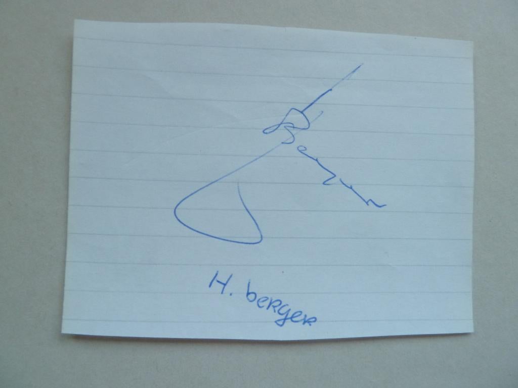 Handtekening. Han.Berger. Fc Utrecht, Ophalen of Verzenden, Zo goed als nieuw, F.C. Utrecht, Overige typen
