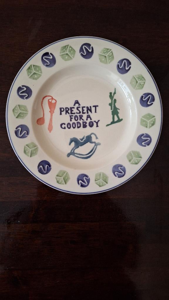 EMMA BRIDGEWATER bord 21cm A present for a good boy, Keramiek, Nieuw, Ophalen of Verzenden, Bord(en)