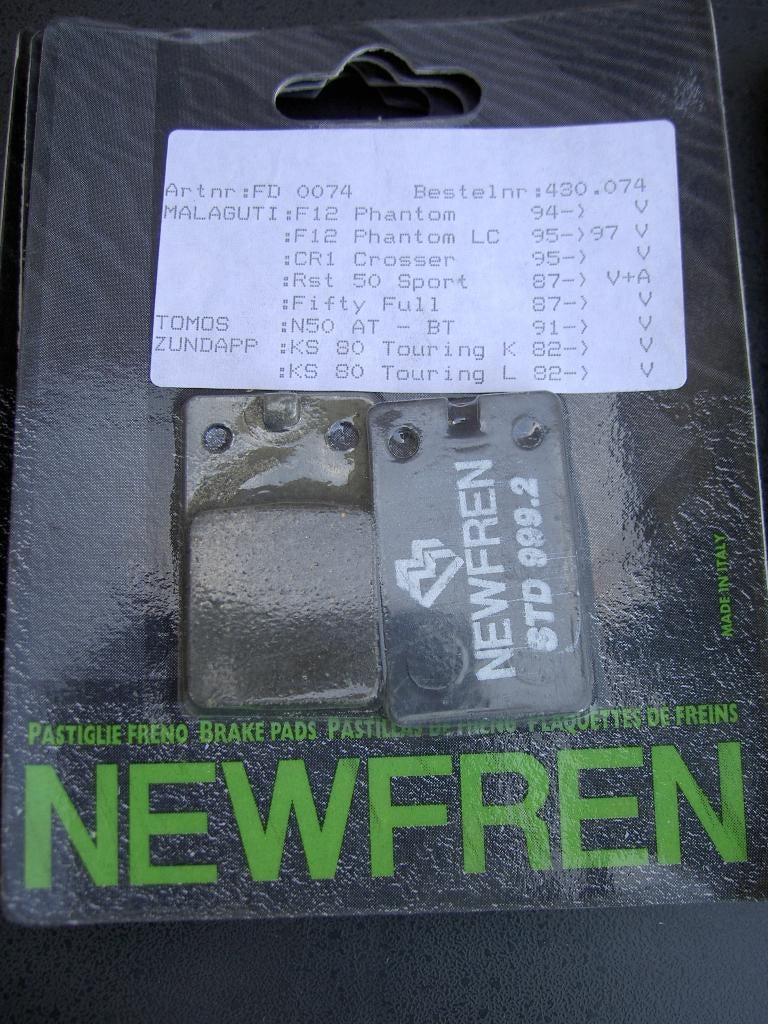 nog 7 x newfren gladde  remblokjes tbv oa de ks80, Ophalen of Verzenden, Nieuw, Overige typen