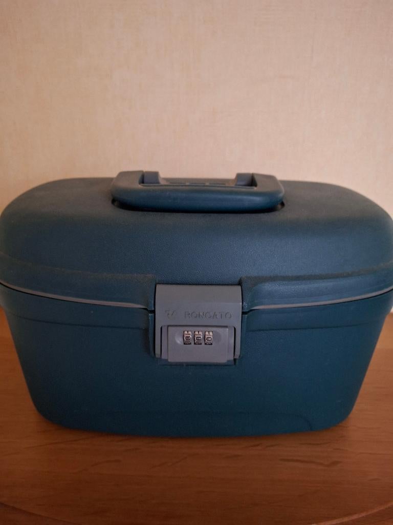 Beauty case, Ophalen, Blauw, Met slot, Zo goed als nieuw