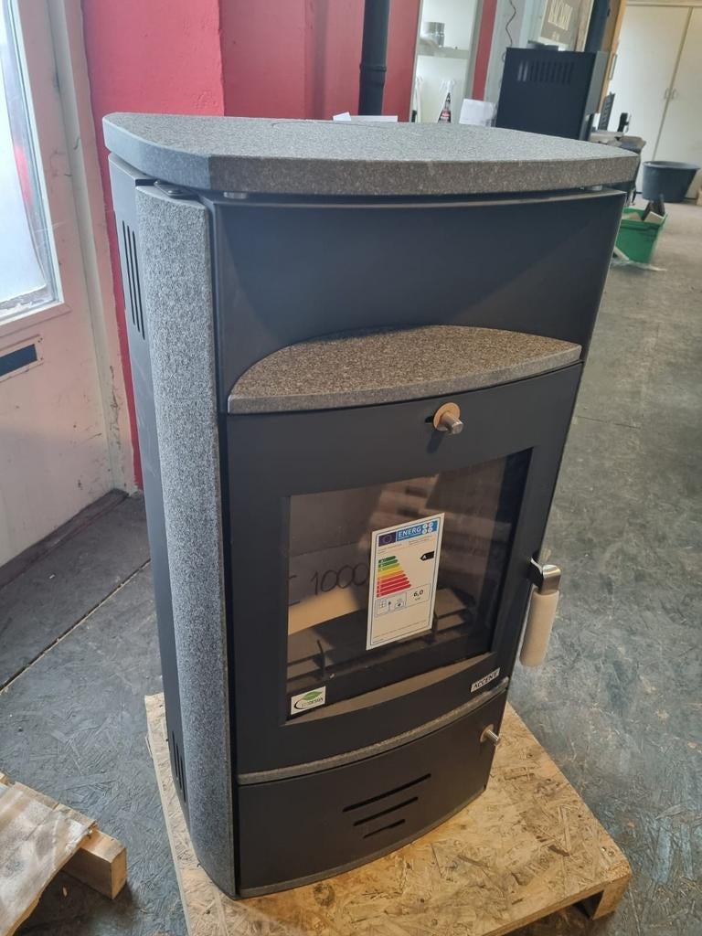 Speksteenkachel nieuw 6 kw met thermostaat, Huis en Inrichting, Kachels, Nieuw, Vrijstaand, Houtkachel, Hout, Ophalen of Verzenden
