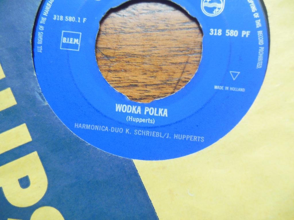 single 45rpm harmonica duo k.schriebl-k.hupperts wodka polka, Gebruikt, Wereldmuziek, 7 inch, Single