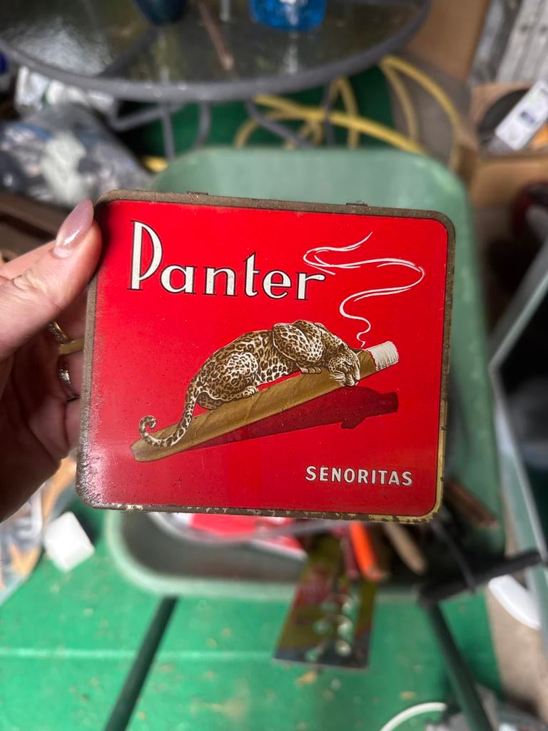 Vintage Panter Senoritas Blik, Ophalen of Verzenden, Gebruikt, Overige, Overige merken